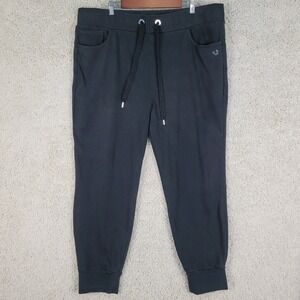 True Religion Joggers Men's Size 3XL 42x30 Black Sweatpants Thick Drawstrings EC